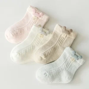 Baby Socks Summer Thin Cartoon Breathable Mesh Short Cute Loose Opening Newborn 0 3 Years Old Children’s Socks