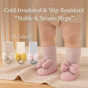 Baby Walking Socks for Toddlers Soft Sole Non Slip Pre Walker Baby Socks with Bow OEM Custom