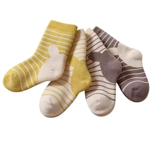 Baby Winter Thick Terry Lined Fleece Non Constricting Crew Brushed Finish Cotton Socks Needle Detection for Newborns Children