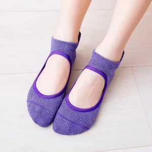 Backless Custom Compression Pilates Anti slip Yoga Socks for Women