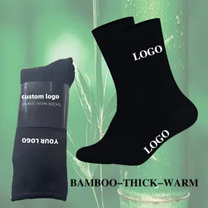 Bamboo Casual Work Socks Full Cushion Super Soft Breathable Anti Bacterial Eco Friendly Crew Unisex Business Daily