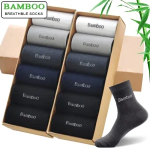Bamboo Fiber Socks Comfortable Breathable Casual Business Socks Men Dress Socks
