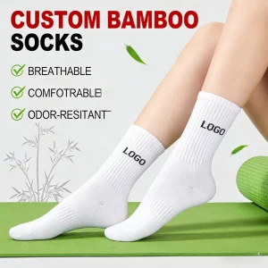 Bamboo Fiber Socks Knitting Luxury Anti Bacterial Cotton Men Socks Jacquard Design Quick Dry Logo Custom Socks