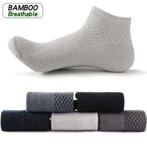 Bamboo Fiber Socks Low Cut Shallow Mouth Small square Business Casual Socks Deodorant Sweat-absorbent Men’s Tube Socks