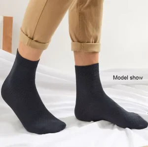 Bamboo Fiber Socks Men Breathable Compression Long Socks Business Casual Male Large Size 38 45
