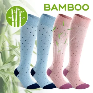 Bamboo Material Sports Pressure Outdoor Sports Running Sports Compression Socks PLUS Size Knee High Socks