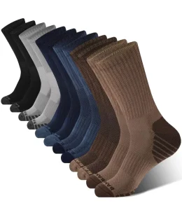 Bamboo Men Athletic Ankle Cushion Basketball Socks Anti Blister Moisture Wicking Breathable Sports Crew Socks