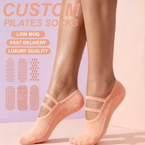 Band Fitness Sweat Wicking Pilates Socks Elastic Anti Blister Ballet Yoga Socks Ladies Embroidery Direct Custom Socks