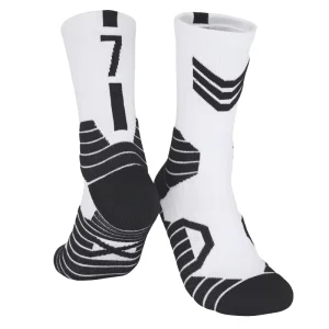 Basketball Running Socks Sports Socks Soft and Comfortable Compression Cushioning Socks for Men and Women