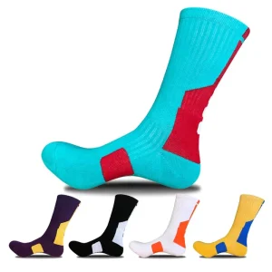 Basketball Socks Cushioned Athletic Crew Socks For Men Youth Adult Soccer Outdoor Football Running