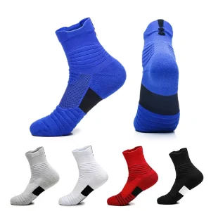 Basketball Socks Men’s Towel Bottom Non slip Sports Socks Outdoor Mid length Short Professional Sports Socks Football