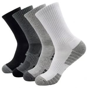 Basketball Sports Socks Thick Cotton Breathable Athletic Crew Socks Source Factory Solid Color Mid Calf Performance Socks