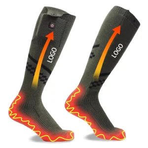 Battery-Operated Heated Socks for Men and Women Electric Leg Guards and Warmers for Camping Fishing Cycling Skiing Skating