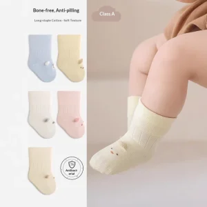 Best Socks Baby Newborns & 1-3 Years Breathable Cotton Socks Seamless Loose-Fitting Cartoon Children’s Socks Cartoon Ears