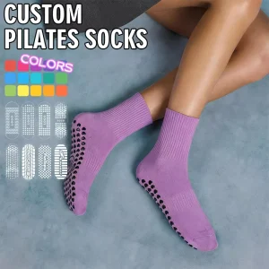 BiLu Private Label Pilates Socks OEM Custom Non Slip Yoga Grip Socks Bulk Studio Workout Socks with Custom Logo & Packaging