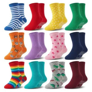 Bilu Oem Odm Big Kids Crew Knitted Anti-Slip Summer Dress Socks Cartoon Cotton Boys Girls Indoor Play Custom Cute Socks