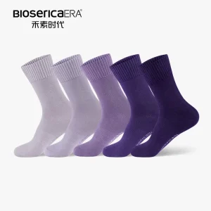 Bioserica Era Anti-Bacterial Crew Socks for Men High Quality Designer Breathable Deodorant Cotton Casual Socks