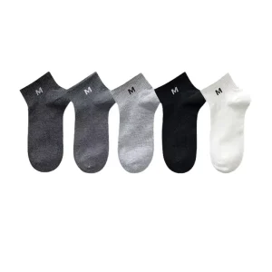 Bioserica Era Anti bacterial Mens 5 Pcs Socks Custom logo Casual Ankle Socks Unisex Anti Odor Socks