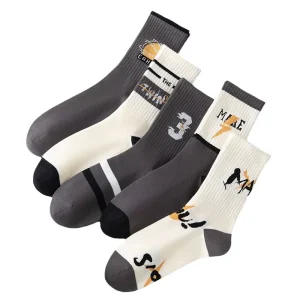 Bioserica Era Autumn Crew Basketball Socks Men’s Combed Cotton Knitted Custom Logo Cuff Body Sports