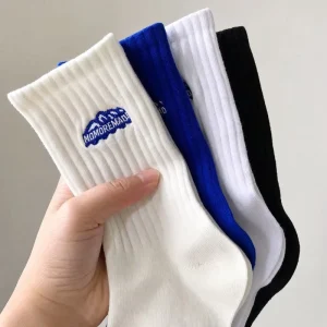 Bioserica Era Cotton Breathable Embroider Socks with logo Sports Socks Men Anti Bacterial Socks