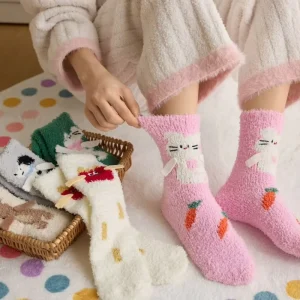 Bioserica Era Graphic Socks Winter Thermal Socks for Winter Ladies Warm Cozy Socks for Women