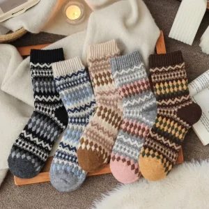 Bioserica Era Women Mens Socks Winter Stocking Stuffers Gifts Thick Wool Socks Soft Warm Cozy Crew Socks for Women Men