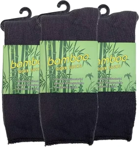 Black Premium Bamboo Fibre Socks Mens Thick Heavy Duty Cushion Bulk Bamboo Work Socks