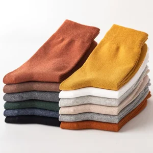 Black Soft Hand Feel Breathable Socks Organic Bamboo Manufacturers Socks Men Tube Sports Business Lengthen Crew Socks