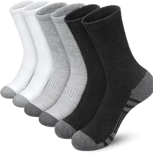 Black White Cotton Men Sports Socks Autumn Winter Crew Socks Men