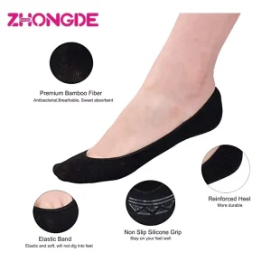 Black Women Socks No Show Low Cut Cotton Socks Invisible High Heel Shoe Socks Manufacturer
