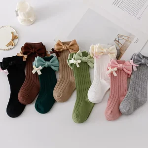 Bow Baby Cotton Girl Socks High Quality Kids Girls Socks Long Tube Children’s Socks