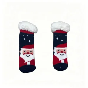 Boys Crew Cartoon Thermal Polar Bear Floor Socks Winter Anti-Slip Knitted Disposable Polka Dot