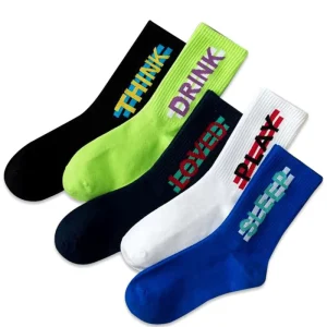 Brand Designer Couple Crew Tube Socks Men Fashion Skate Board Sport Custom Casual Quick Dry Anti Bacterial Eco Friendly