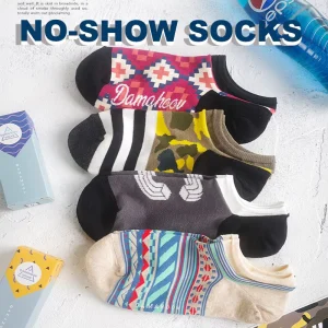 Breathable 100% Cotton Knitted Ankle Socks Summer Thin Solid Casual Style Low Cut Invisible Cuff Bottom No Show Socks