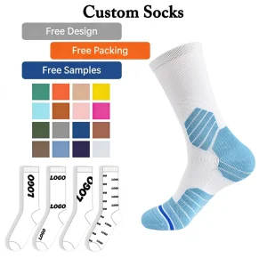 Breathable Anti Slip Moisture Wicking Basketball Crew Socks for Training Club