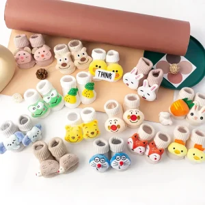 Breathable Comfortable Baby Knitted Cartoon Autumn and Winter Newborn Non Slip Floor Socks