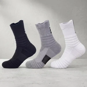 Breathable Comfortable Soft Cotton Non Slip Deodorant Custom Logo Multi Style Performance Basketball Sports Crew Socks