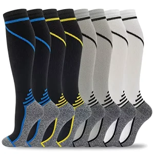 Breathable Compression Socks Men Women 10 20 MmHg Knee High Athletic Travel