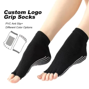 Breathable Cotton Custom Logo Eco Friendly Ankle 5 Toe Finger Short Sticky Yoga Pilates Socks With Grips for Women
