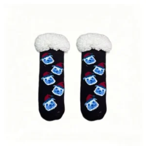 Breathable Crew Anti-Slip Cartoon Cute Winter Snowman Girls Cabin Socks Gift Set Comfortable Penguin