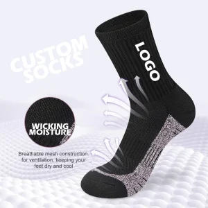 Breathable Crew Sport Socks Custom Logo Knitted Cotton Athletic Eco Friendly Quick Dry Spring Men Women Basketball