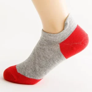Breathable Mesh No Show Socks for Men Women Color Block Low Cut Athletic Socks with Heel Tab