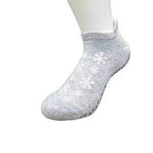 Breathable No Show Socks Soft Cotton Invisible Low Cut Ankle Socks Snowflake Pattern Custom Logo OEM ODM