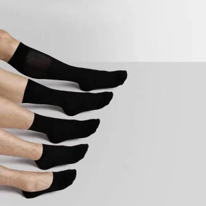 Breathable Organic Bamboo Cotton Socks Manufacturers Compression Sports Business Socks Solid Pure Black Men Socks