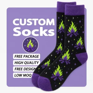 Breathable Running Crew Design Custom Socks For Teams for Marathon and Cycling Events
