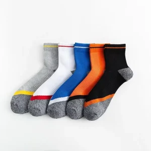 Breathable Terry Cushion Socks Men Cotton Wicking Walking Running Sport Socks