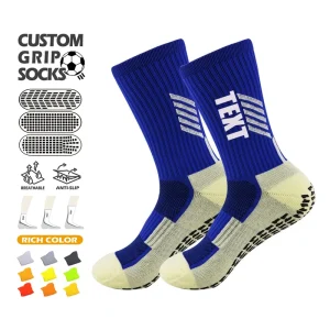 Breathable Terry Tube Adult Soccer Sock Custom Sports Grip Football Socks Non Slip Football Crew Socks Custom Logo