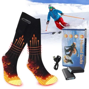 Breathable USB Battery Heated Electric Thermal Socks for Men Women Winter Rechargeable Heated Socks