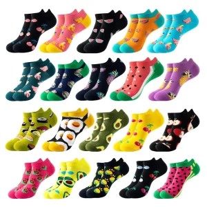 Breathable Women’s Lady Cotton Ankle Fancy Socks Custom Low Cut Ankle Socks With logo Invisible No Show