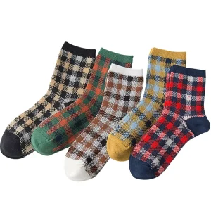 British European Color Block Assembly Warm Merino Thick Socks Men’s Winter Women
